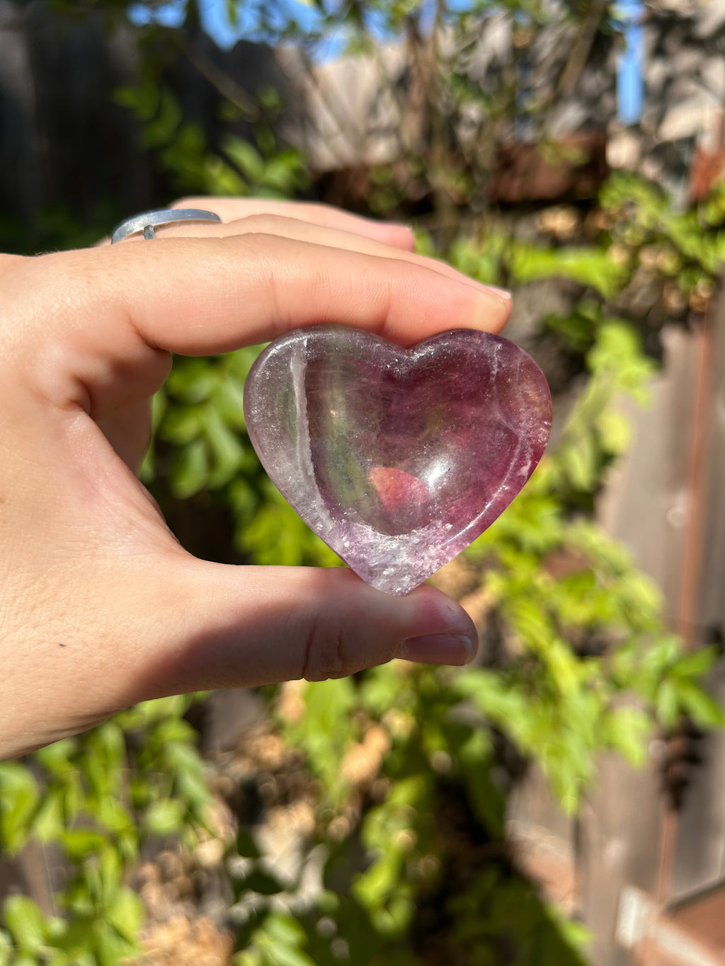 Fluorite mini heart bowl