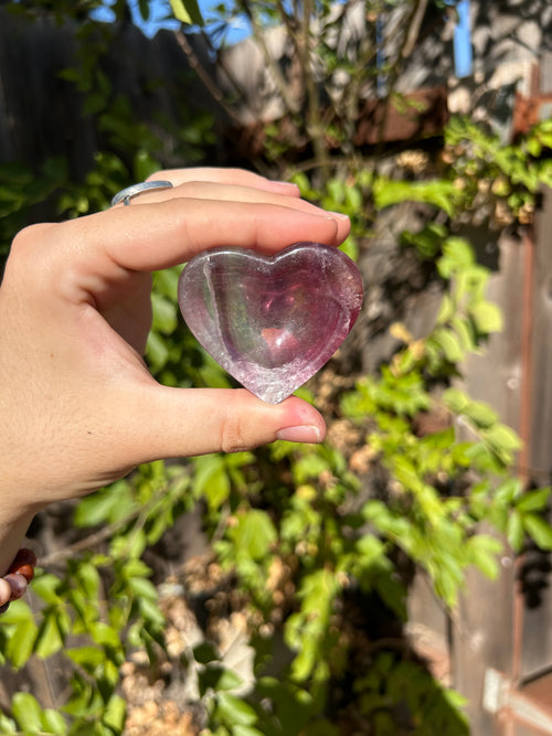 Fluorite mini heart bowl