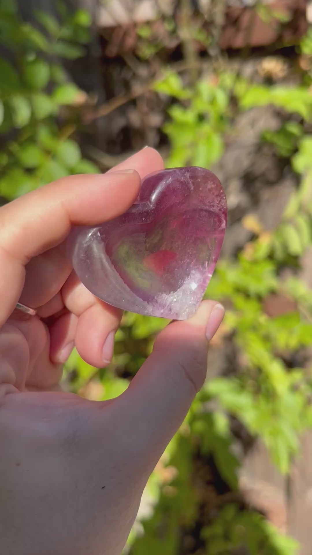 Fluorite mini heart bowl
